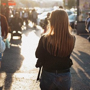 woman enjoying the city of Blaine