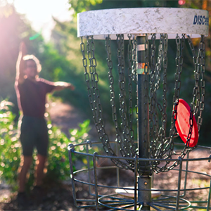 disc golfing in Blaine, Washington