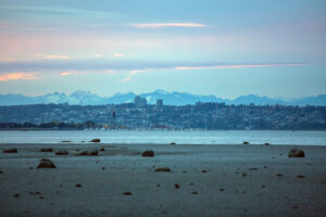 Semiahmoo marina with Canada in the background