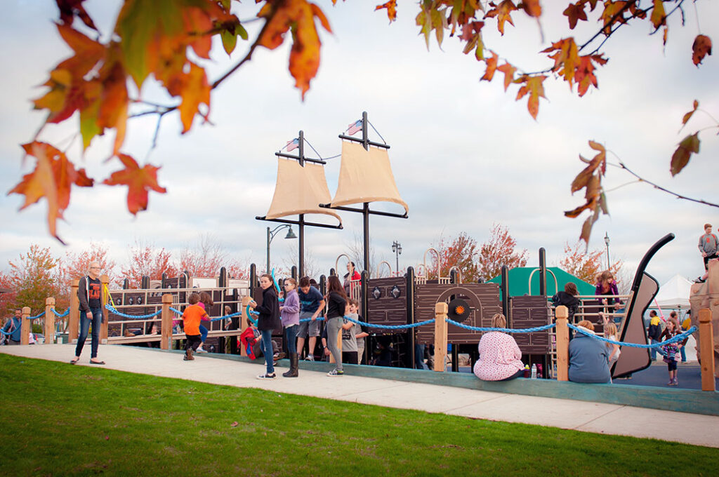 Kids at Playground at Blaine by the Sea