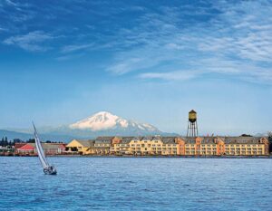 Semiahmoo resort with Mt. Baker in the Background