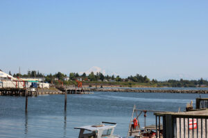 Jorgensen Pier with Baker in Background