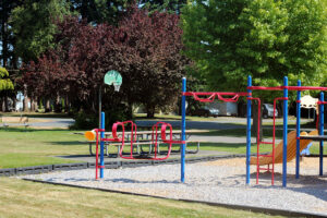 Salishan Park playground with kids playing