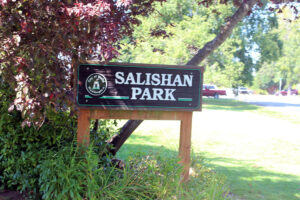 Salishan Park playground city of blaine sign
