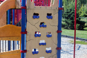 rockwall at Kilmer Park playground in blaine