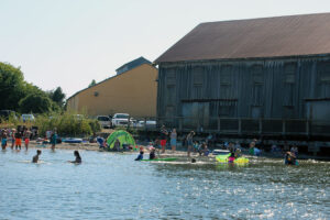 Swimmers in Semiahmoo Blaine