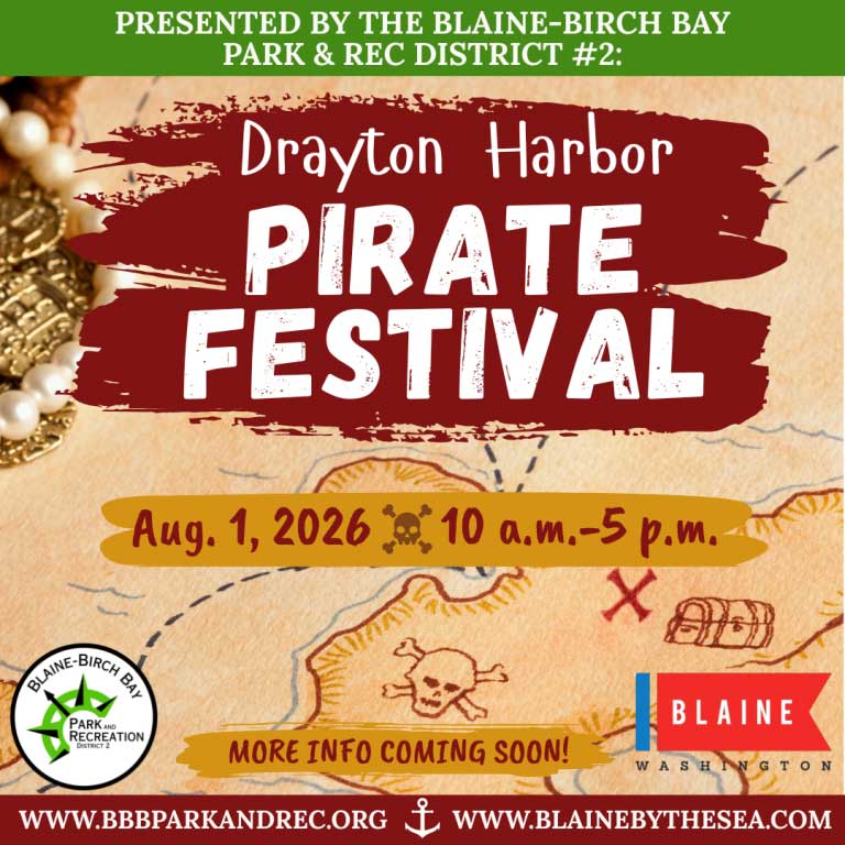 Drayton Harbor Pirate Festival, August 1, 2026 in Blaine Marine Park Playground