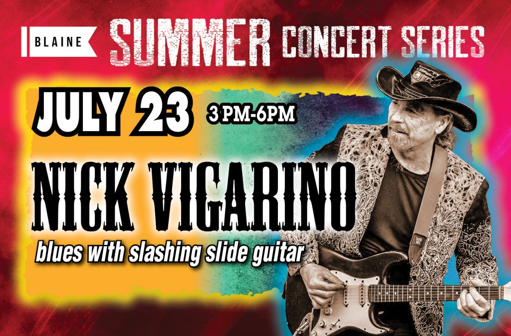 Nick Vigarino Muscian Play G Street Plaza in Blaine WA