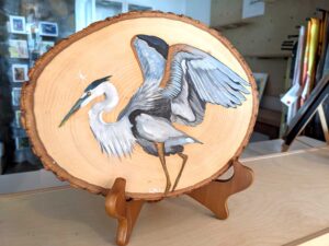 Lily Meyer's Heron Wood Painting