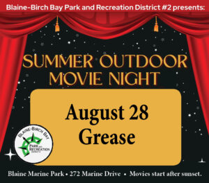 Summer Outdoor Movie Night in Blaine Marine Park