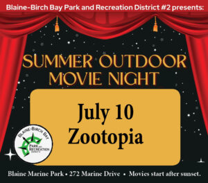 Summer Outdoor Movie Night in Blaine Marine Park