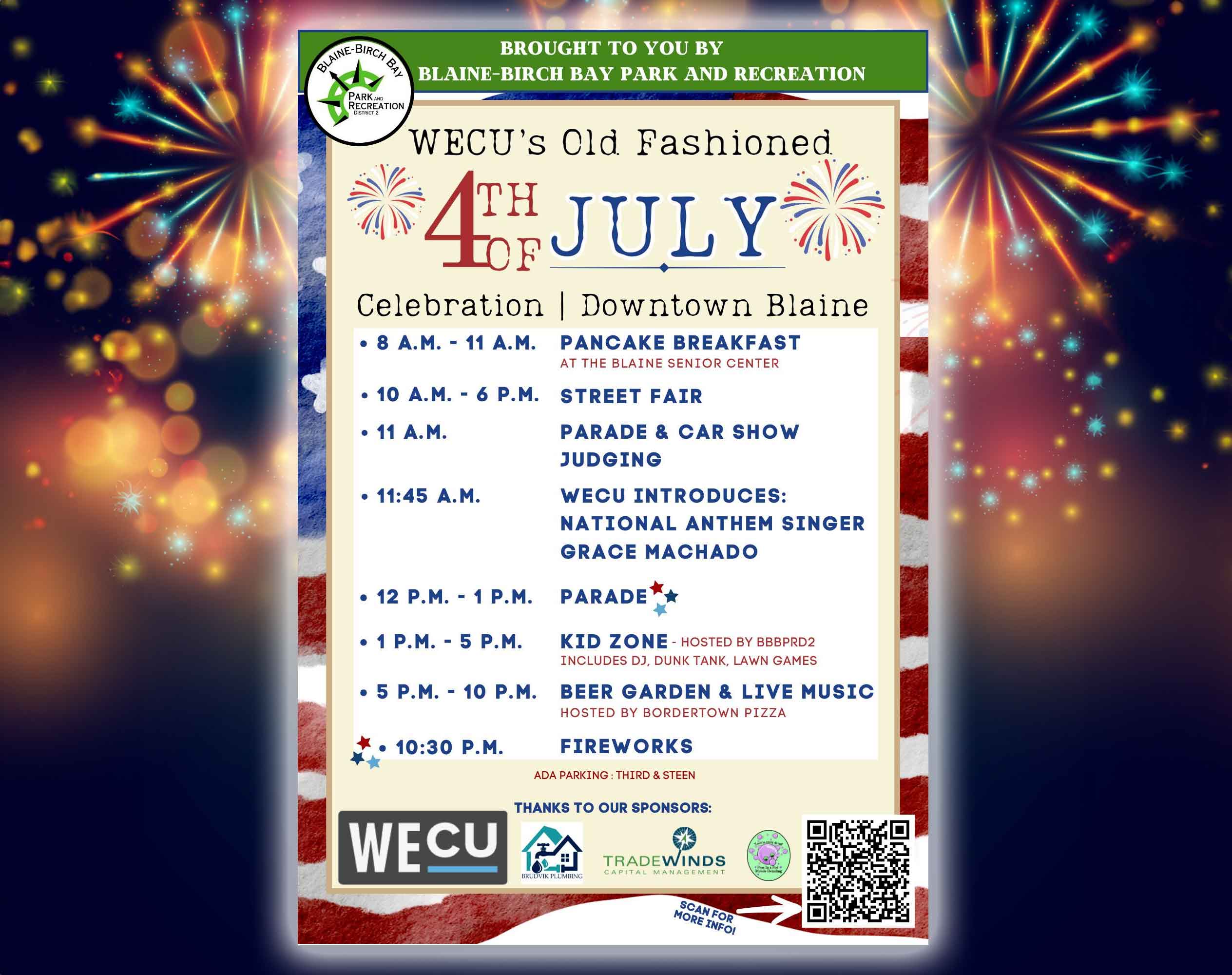 WECU's Old-Fashioned 4th of July Celebration 2025 in Blaine by the Sea!
