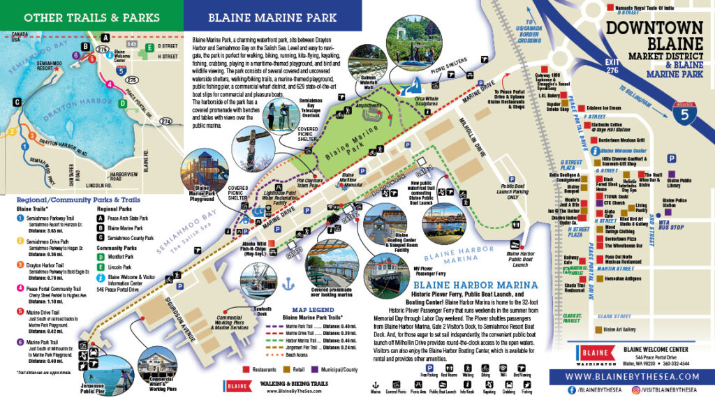 City of Blaine Downtown Market District & Marine-Park-Map