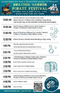 Drayton Harbor Pirate Fest Schedule of Events