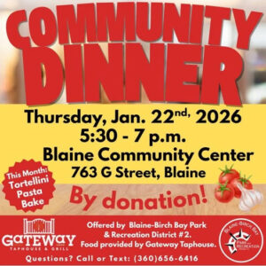 Blaine Community Dinner for January 2026