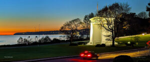 Peace Arch Park US/Canadian Border Crossing Sunset - Photo RuthLauman
