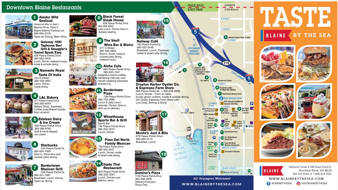 Blaine Dining Map 2025