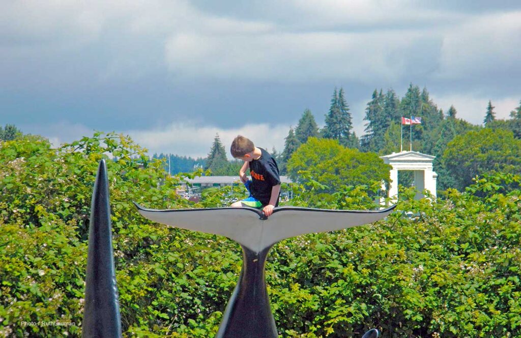 The Whale Sculpture in Blaine Marine Park